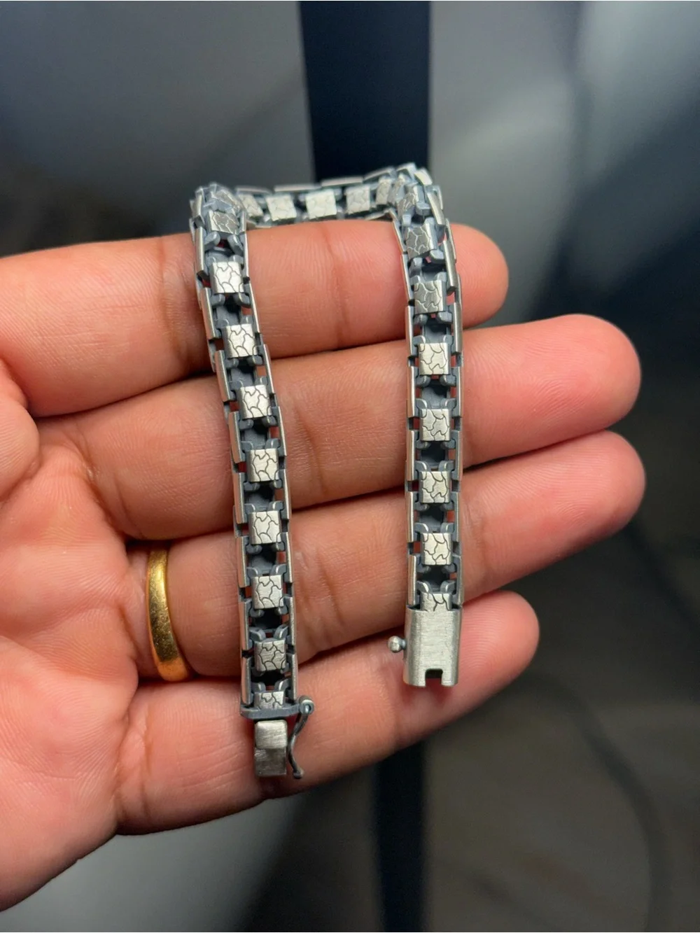 925 Sterling Silver Handmade Black Oxidized Bracelet 8.9